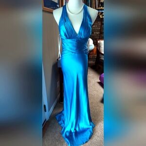 NWT Niki Lavis Greek Island Blue Evening Gown Prom Formal 💙 8 Gown